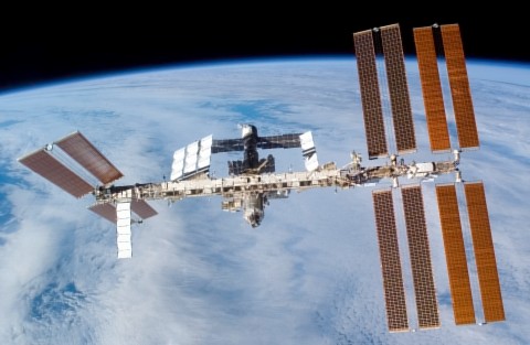 Picture of the International Space Station work in progress.